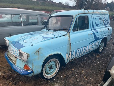 Ford Anglia 105e panel van - ideal shop truck project includes other parts