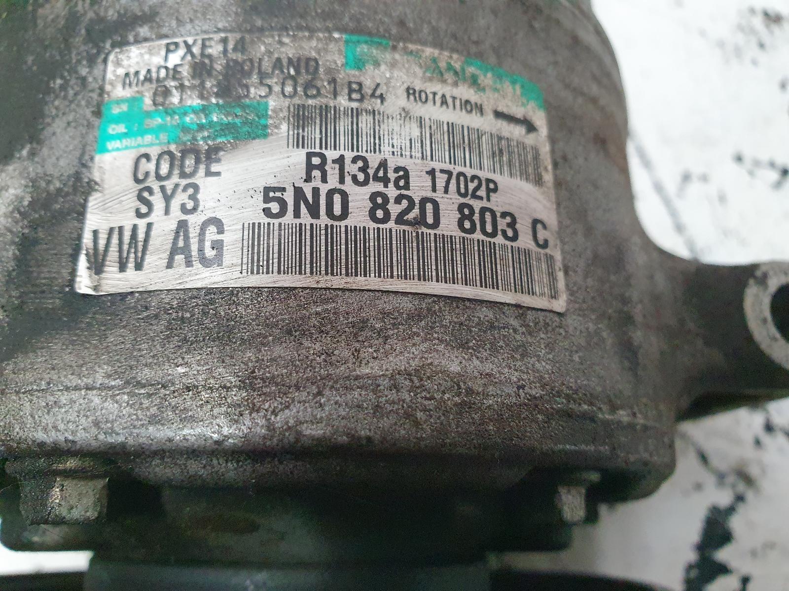 2011 Polo VW A/C COMPRESSOR 6R 1.2 PETROL TURBO 05/10-05/14 P/N 5N0820803C image 2