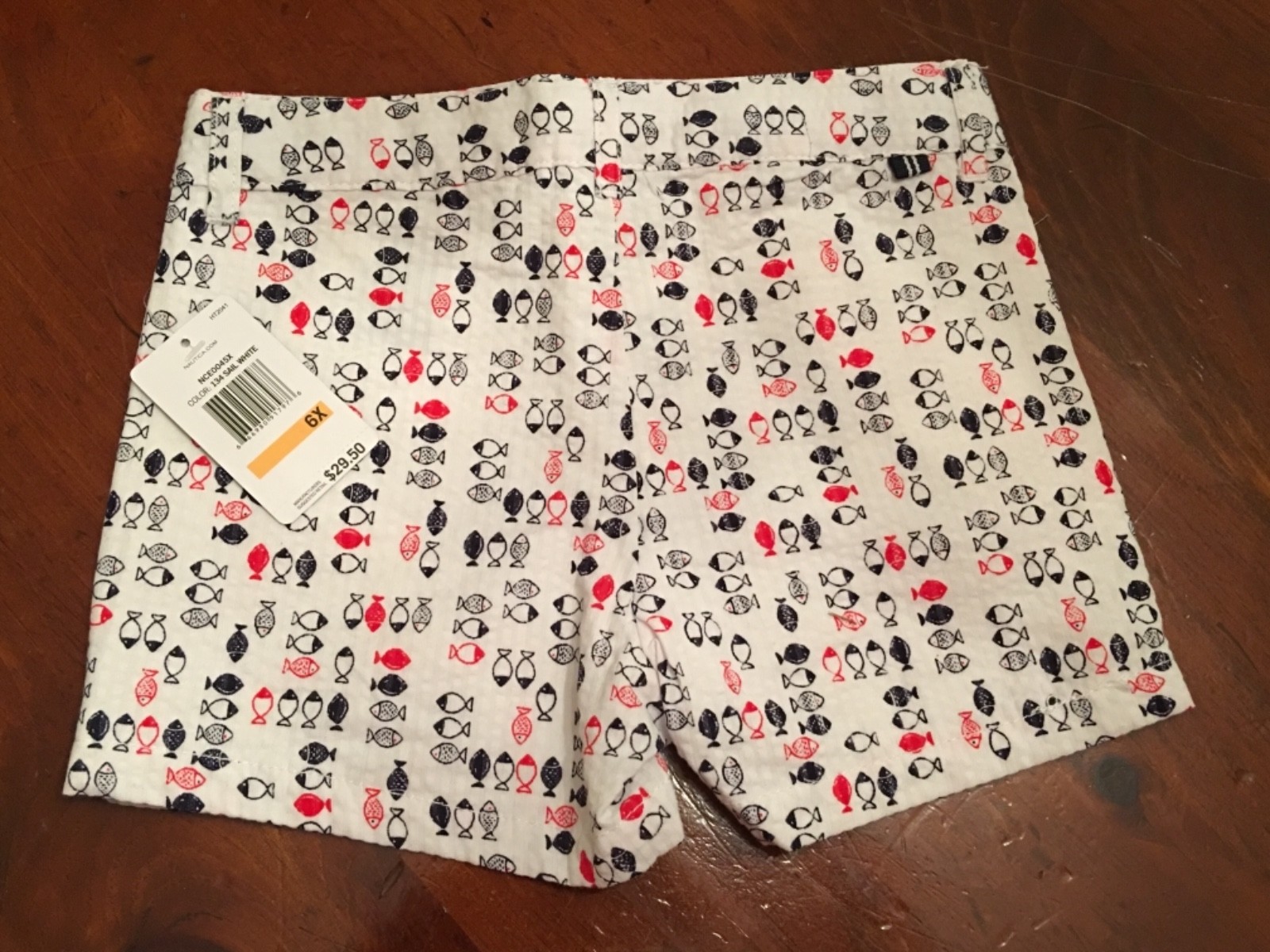 Nautica shorts NEW w/tags, size 6x,134 Sail White 100% Cotton machine wash/tumbl