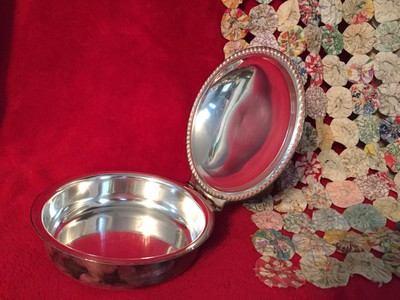 Antique Art Silver Company Silent Butler Crumb Catcher Pan Silverplate Marked