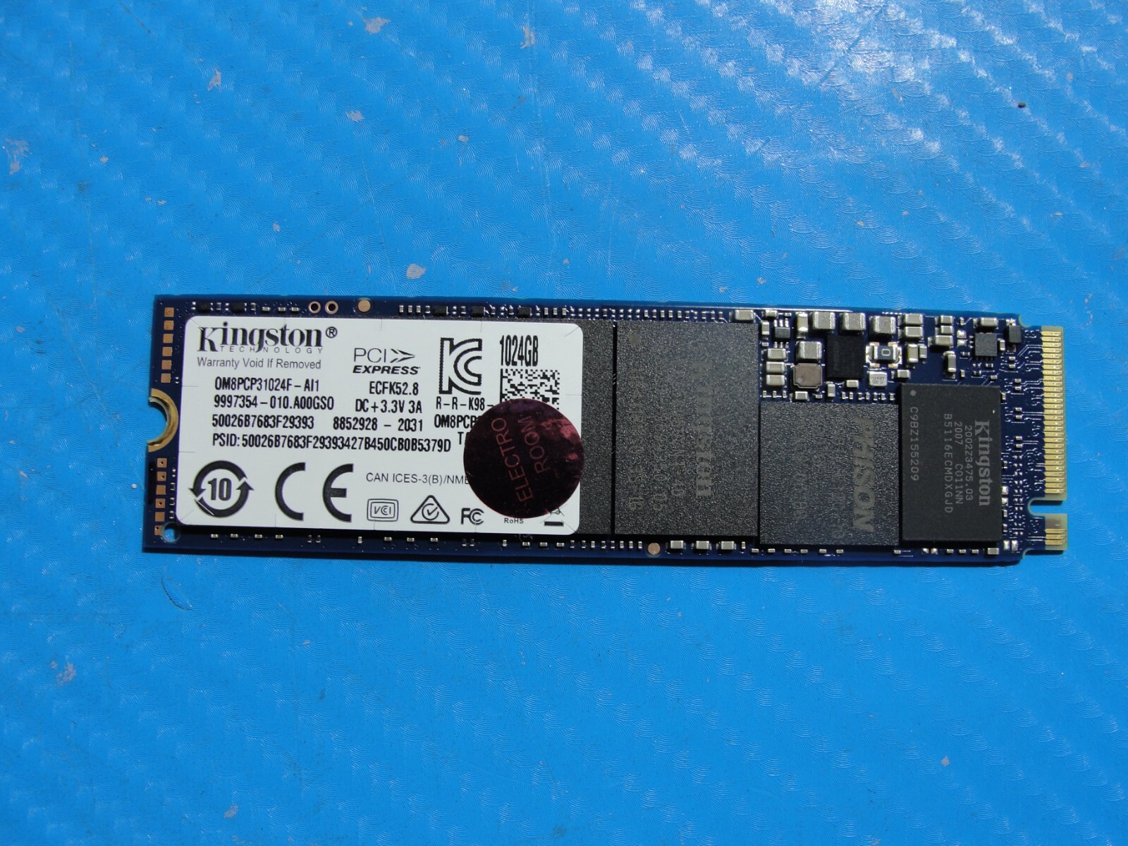 MSI 14 Evo MS-14C4 Kingston 1TB NVMe M.2 SSD Solid State