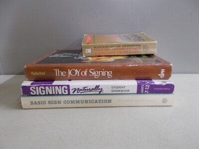 4 SIGNING # MIXED LOT NATURALLY COMMUNICATION JOY OF SIGN LANGUAGE AMERICAN