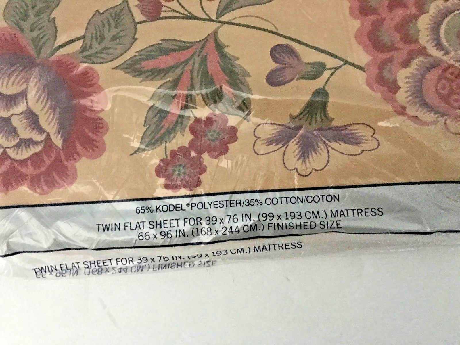 Bill Blass Springmaid TWIN Flat Sheet GWYNETH No Iron Percale 39 x 76  VINTAGE
