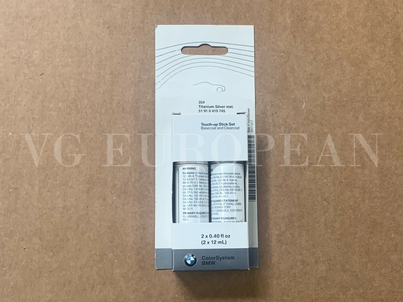 BMW Genuine Factory Touch Up Paint Stick Set 354 Titanium