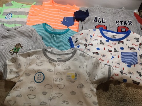 Baby Boy Carters 18 Months Rompers Lot of 7 BNWT Spring Summer