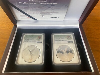 2019 Mexican Silver 0.999 Libertad NGC 1 Oz Reverse Proof 70 & Proof 70 UCAM Set