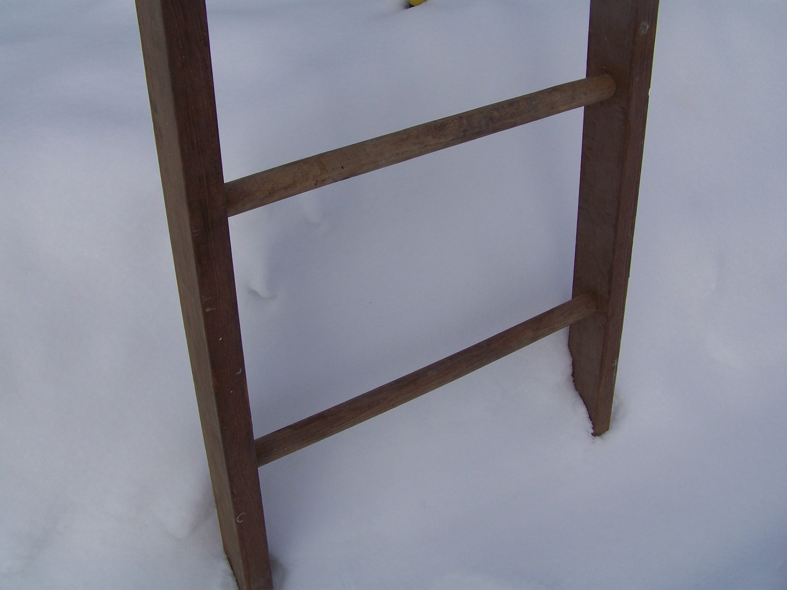 Vintage  Wood Ladder 6FT + Rustic Flowers Pots Pans Quilts primitive deco