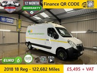 2018 18 Reg Vauxhall Movano L2H2 2.3 CDTI 3500 130 BHP Mobile Work Van + VAT
