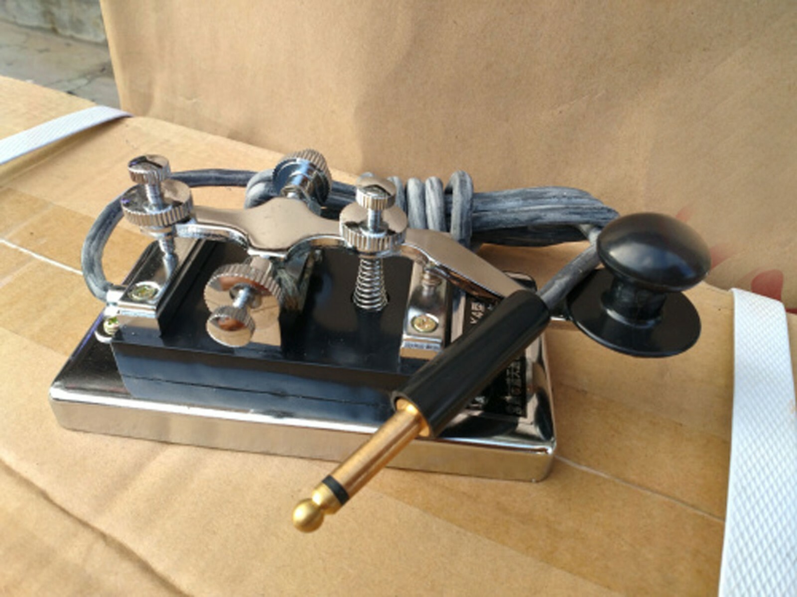 Surplus Chinese Army Radio Telegraph morse code key straight