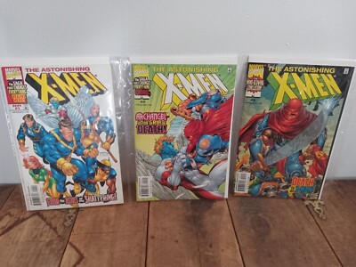 The Astonishing X-Men #1, 2, and 3 Bagged and Boarded