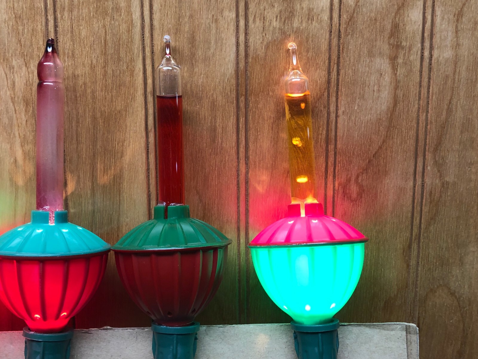 Vintage Bubble LIGHTS Christmas Holiday 7 Bulb String Read Noma Old Rare #11