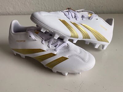 Adidas Predator Club FxG Soccer Cleats White Gold  Cleat IF6342 Men s Sz 8.5