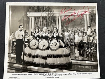 AB: 1935 Autographed Movie Still Frances Langford Every Night At Eight