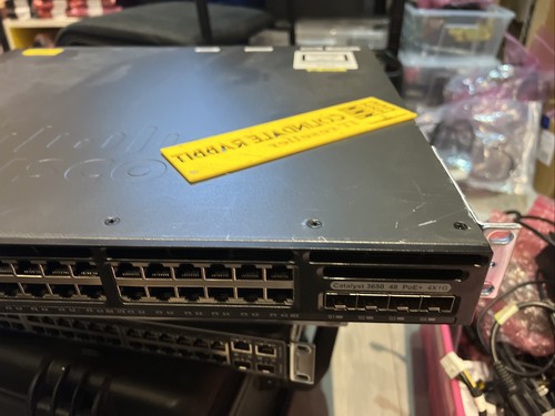 Cisco Catalyst 3650-48PS-S Switch – 48 Ports Mit PoE, 4x 1G Uplinks, IP Base