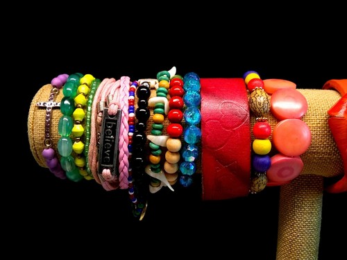 23 Multi Color Stretch Bangle Bracelet Lot