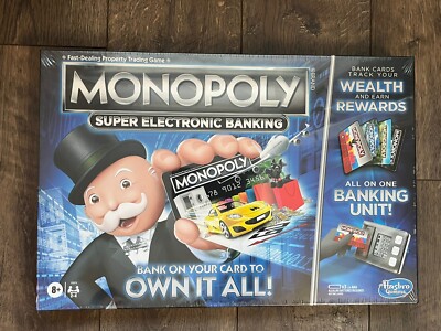 Monopoly Super Electronic Banking Board Game Electronic Banking Unit NEW SEALED