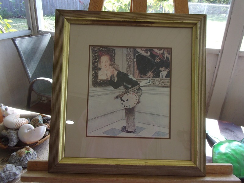 Norman Rockwell "The Critic" plate signed registered print
