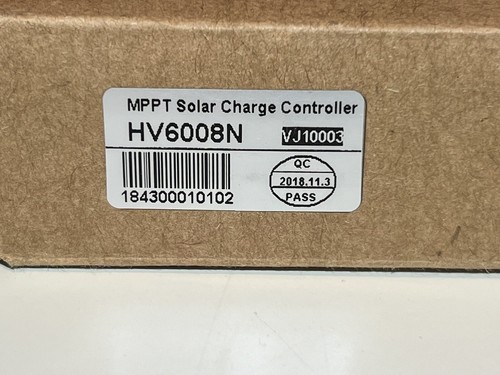 SRNE HV6008N MPPT SOLAR CHARGE CONTROLLER VJ10003 16V-50V