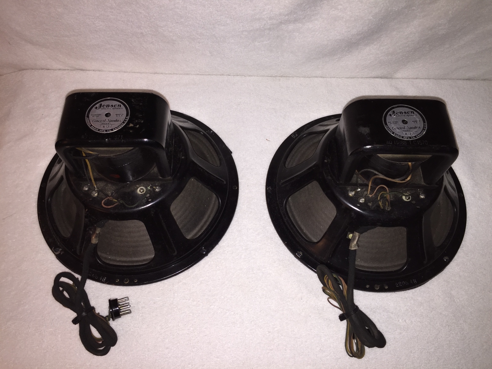 jensen a-12 field coil concert series speakers 12" - pair