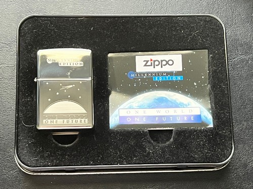 Zippo 2000年ミレニアム記念 ONE WORLD ONE FUTURE Zippo Millennium Edition Titanium Coated Lighter: One World