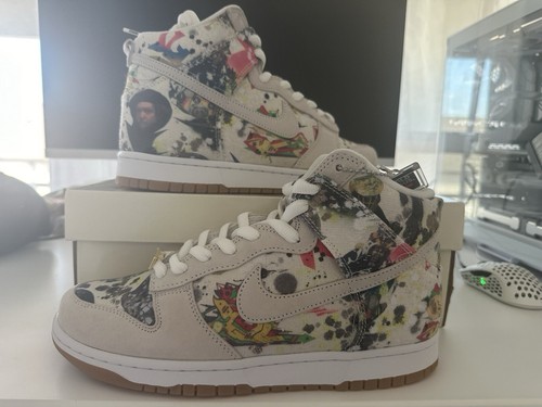 Size 9.5 - Nike Supreme x Dunk SB High Rammellzee | eBay
