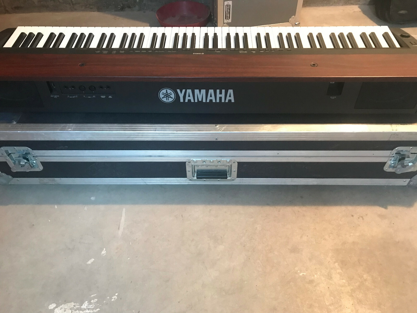 Yamaha P-155 Keyboard with ATA Road Case and FC4 Foot Expression Pedal.