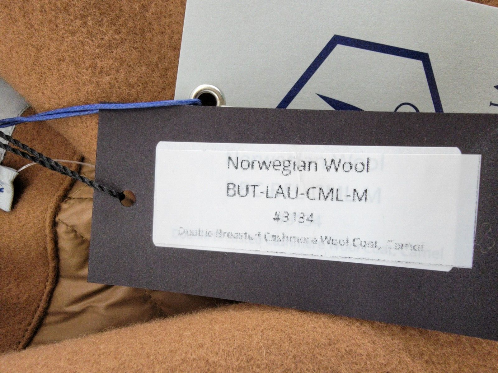 Pre-owned Norwegian Wool Cashmere Notch Collar Double Breasted Coat Women's M Camel L/s In Beige