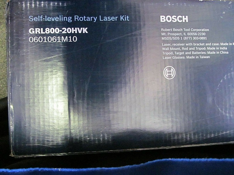 Bosch Grl800 20hvk 800 Ft Self Leveling Rotary Laser Level Kit