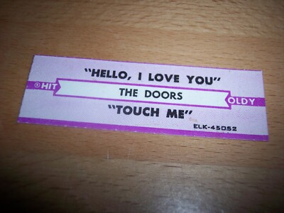 1 Doors Hello I Love You / Touch Me Jukebox Title Strip