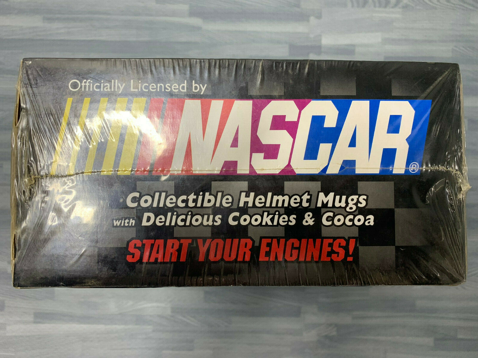 Sealed Collectible Nascar Helmet Mugs Delicious Cookies & Cocoa