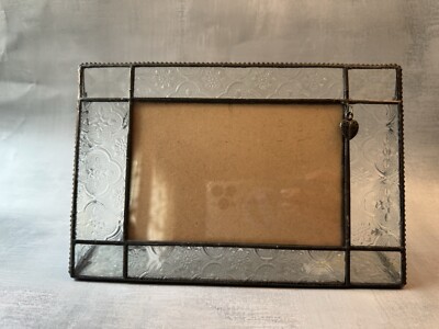 J. DEVLIN GLASS ART GLASS FREESTANDING 4  x 6  PHOTO FRAME NEW WITH TAG