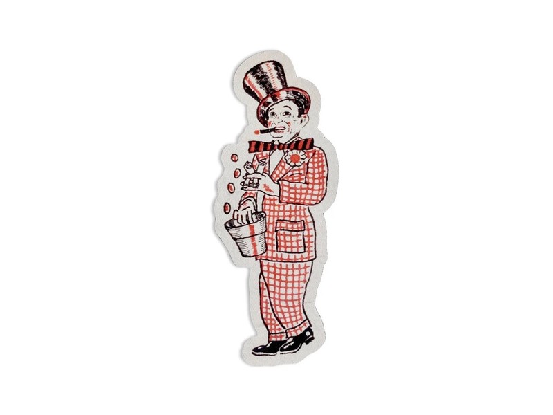 AL FLOSSO THE CONEY ISLAND FAKIR STICKER / Collectible Magic Sticker