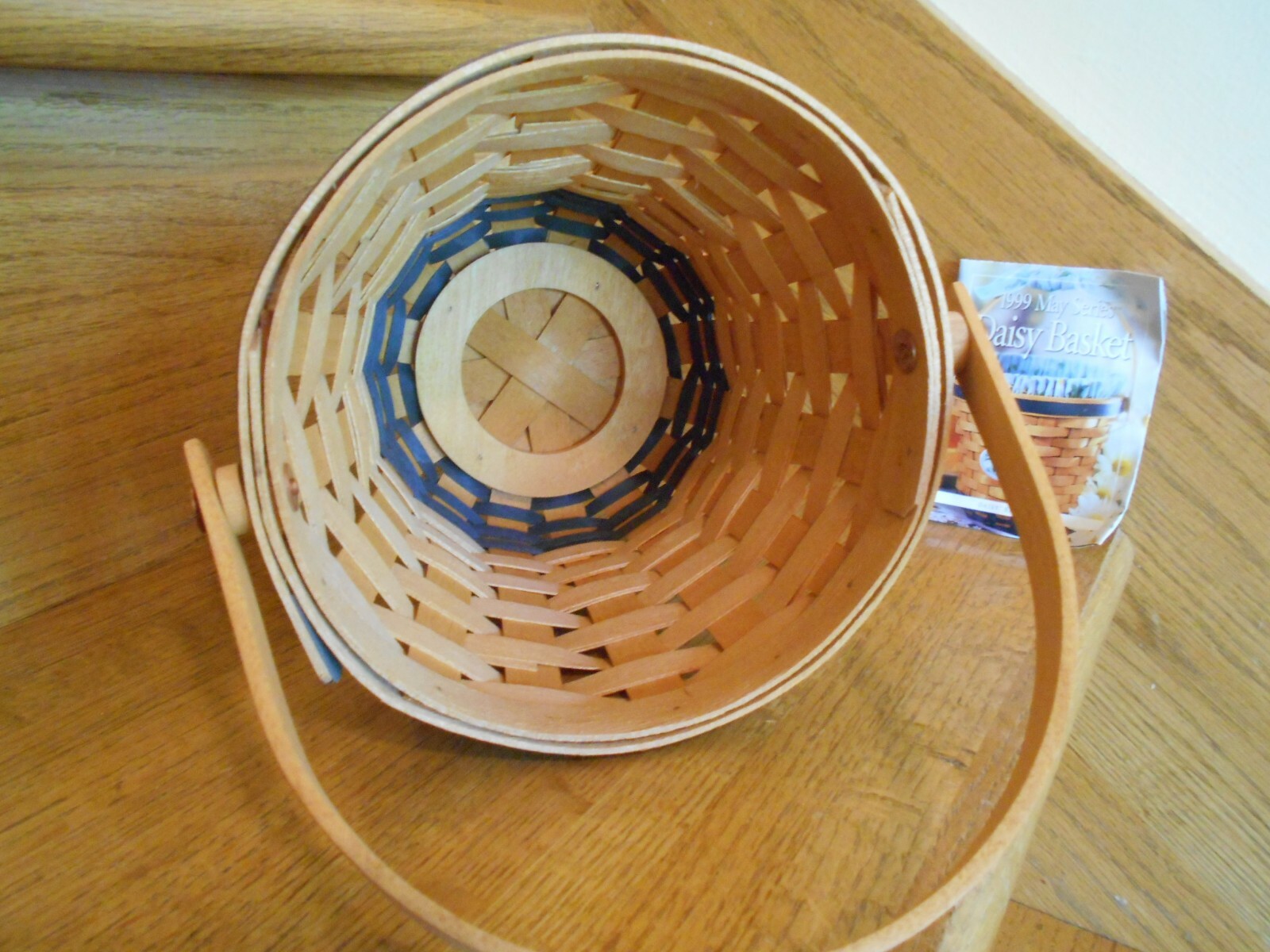 Longaberger Daisy Basket Set May Series navy blue 1999 cute *shipping included!*