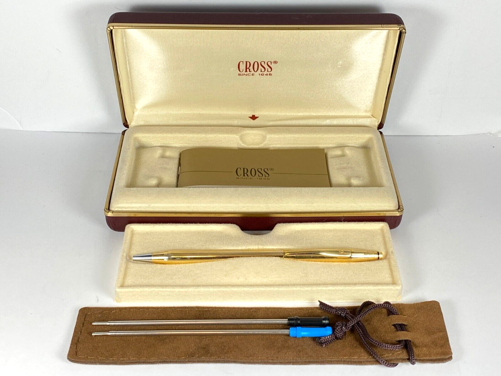 CROSS CLASSIC CENTURY 18K GOLD FILLED BALLPOINT PEN #2802 CROSS CLASSIC CENTURY 18K GOLD FILLED BALLPOINT PEN #2802