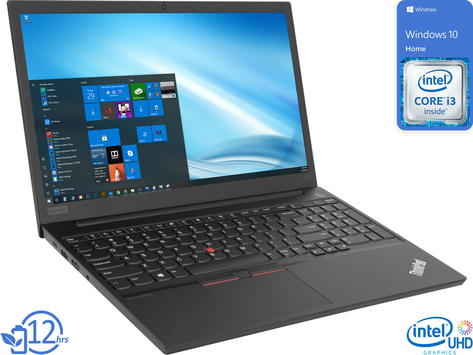 Lenovo ThinkPad E14, 14" FHD, i31115G4, 8GB RAM, 128GB SSD, Windows 10