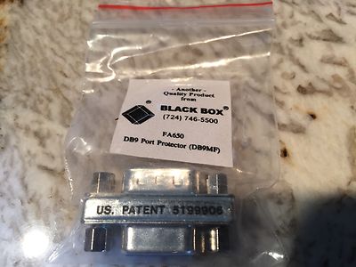 BLACK BOX FA650 DB9 PORT PROTECTOR CONNECTOR (DB9MF). NEW