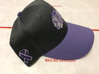 blackhawks cancer awareness hat