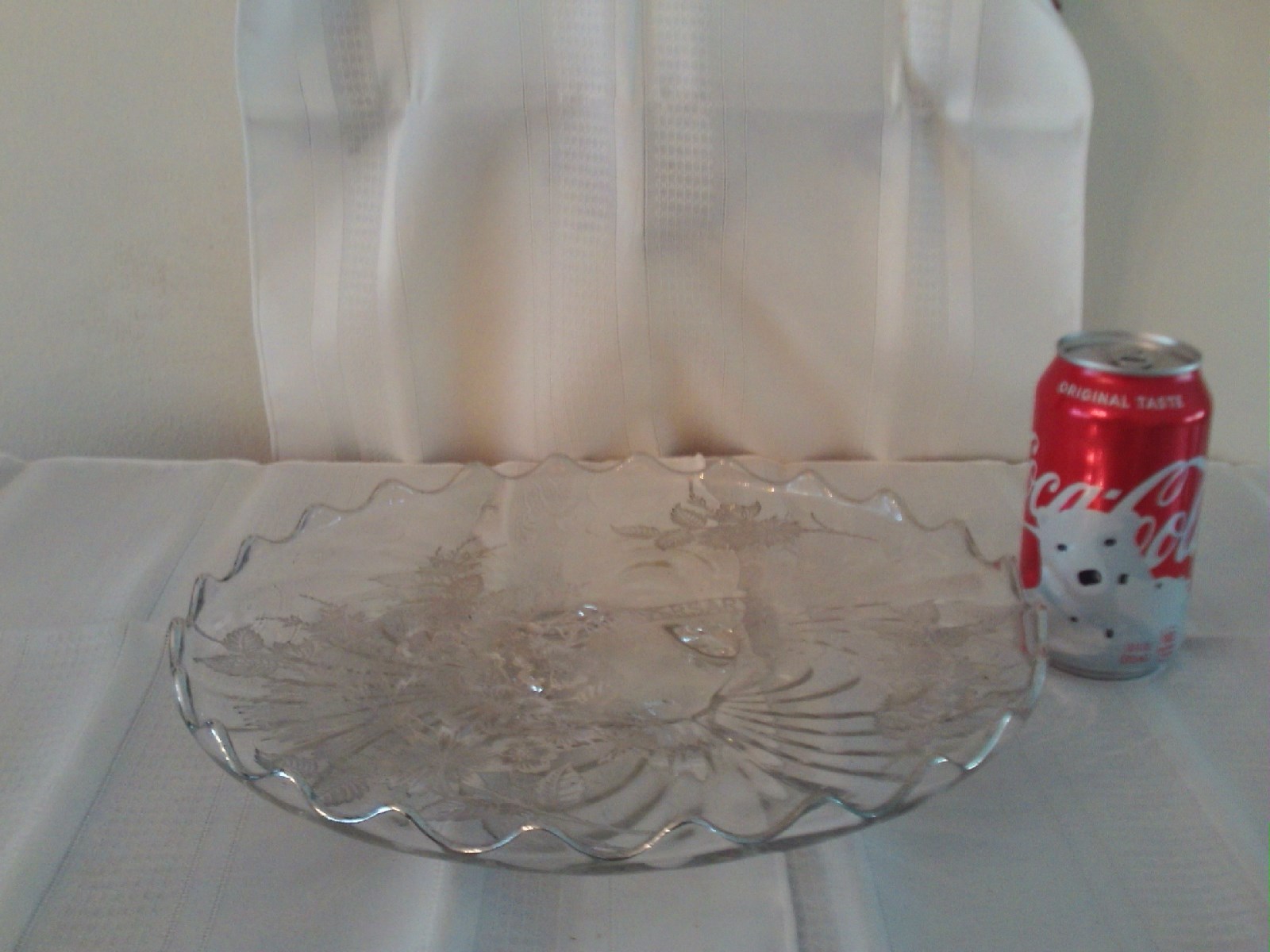 25th Silver Anniversary, Pedastal, Vintage, Glass Serv - Dish, Wedding, Marriage