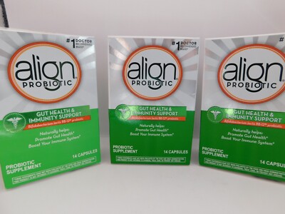3 Align Probiotic Gut Health & Immunity Support, 14 Capsules Each, Exp. 06/25+