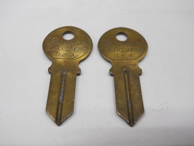American BKB Key Blank Fits American Lock 1041C AM1 Lot of 2