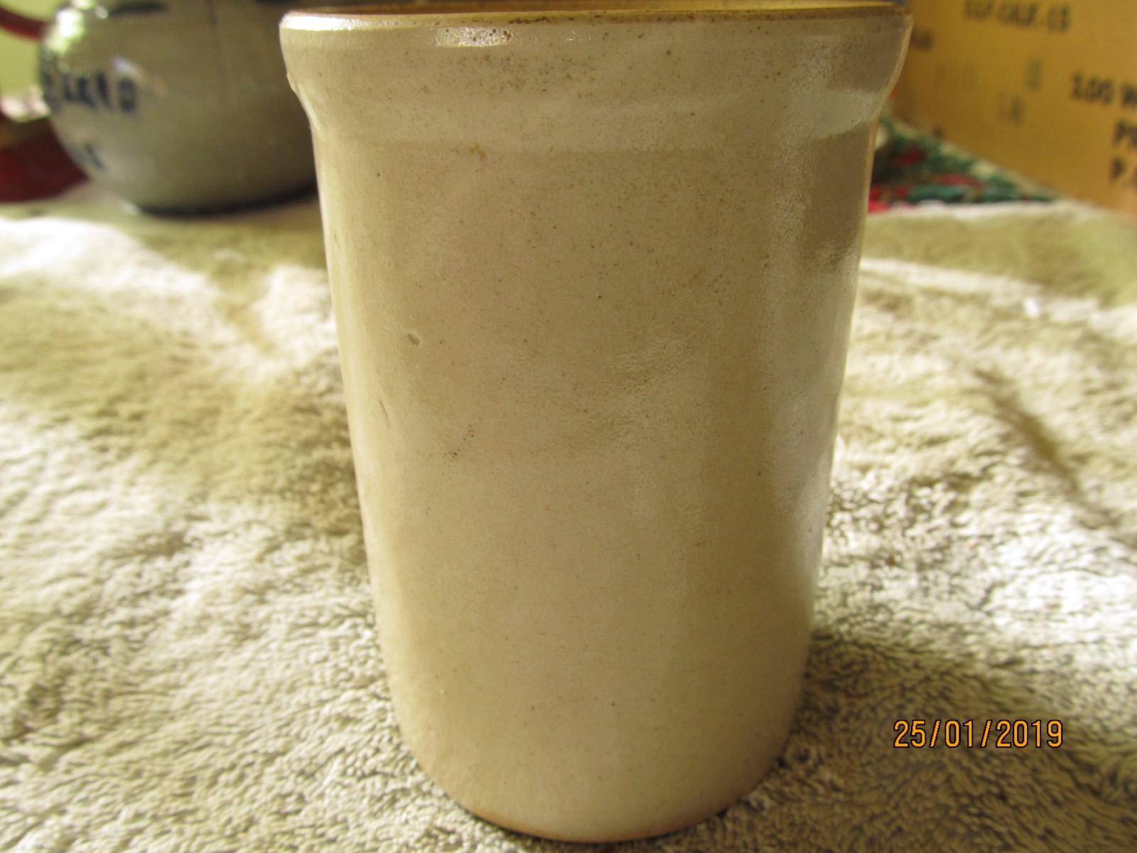 Vintage  Tropical Pure Raspberry Jam Crock 4 7/8  inches