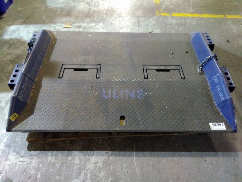 Uline Steel Forklift Docking Board H-2725 60 x 48 20,000lbs Cap. w/ Lock Pins