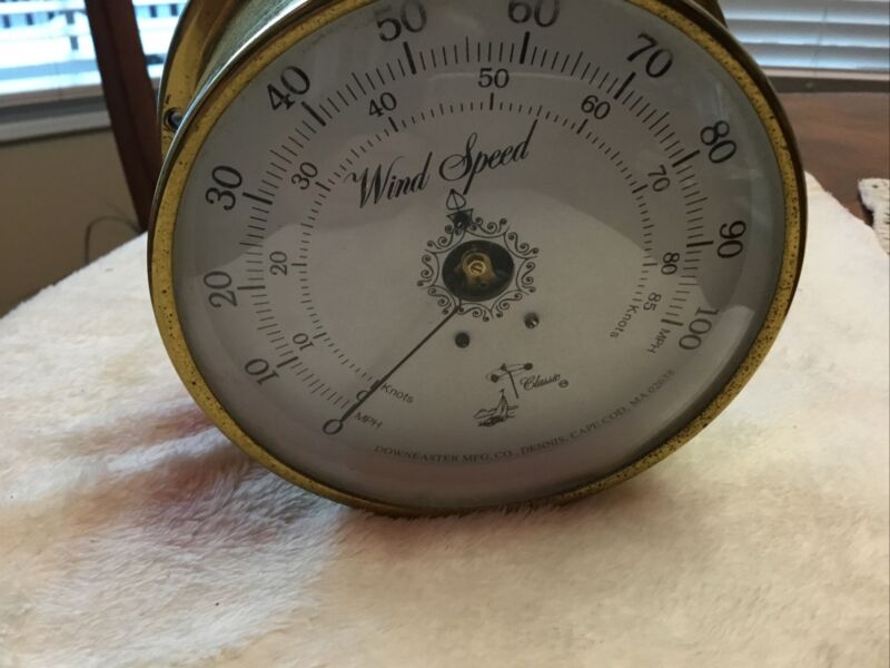 Downeaster Wind Speed Direction Indicator - Nautical Brass
