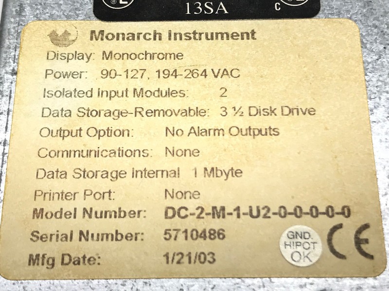 Monarch Data Chart 2000 Manual