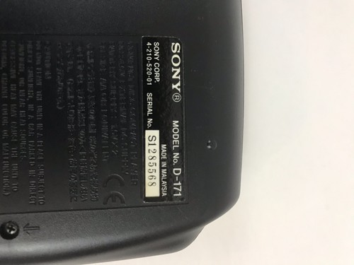 Sony Discman D-171 Portable CD Player Tested Working Free Shipping Sounds Great