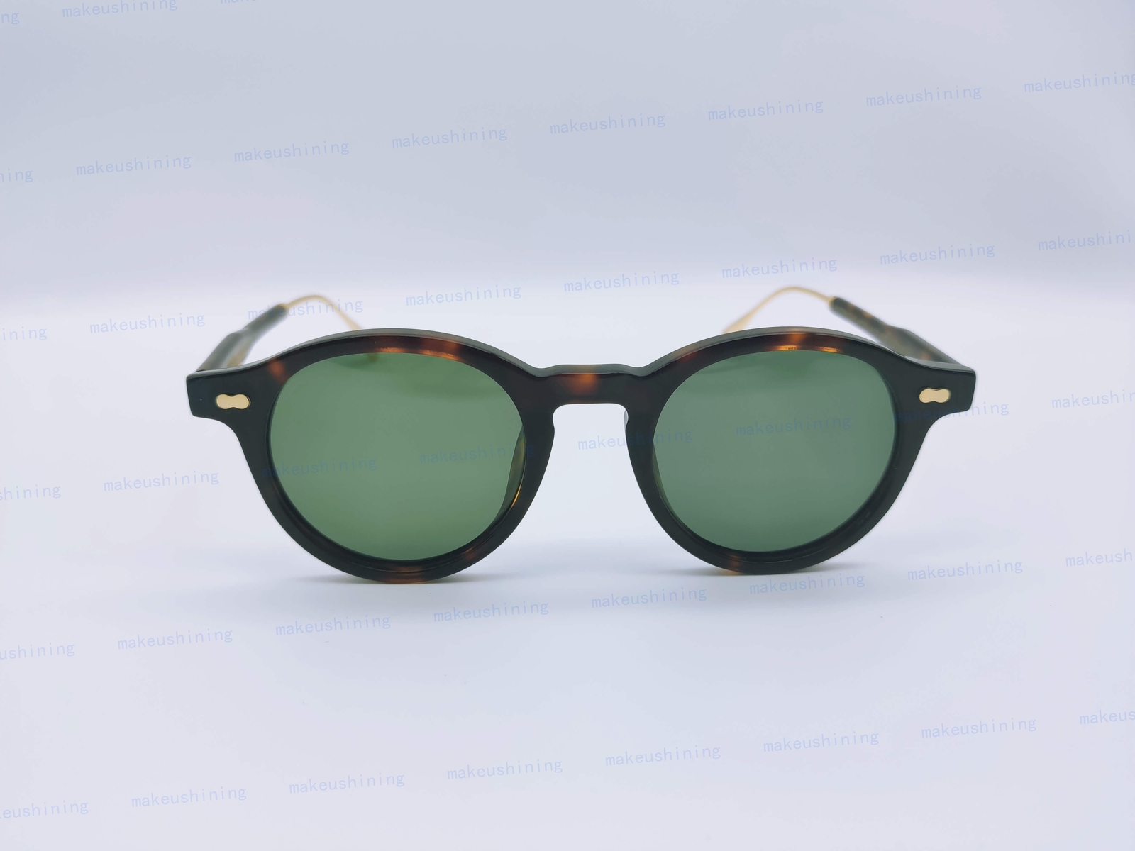 MOSCOT MILTZEN-TT SPOT TORTOISE GOLD Frame Green Lenses Sun