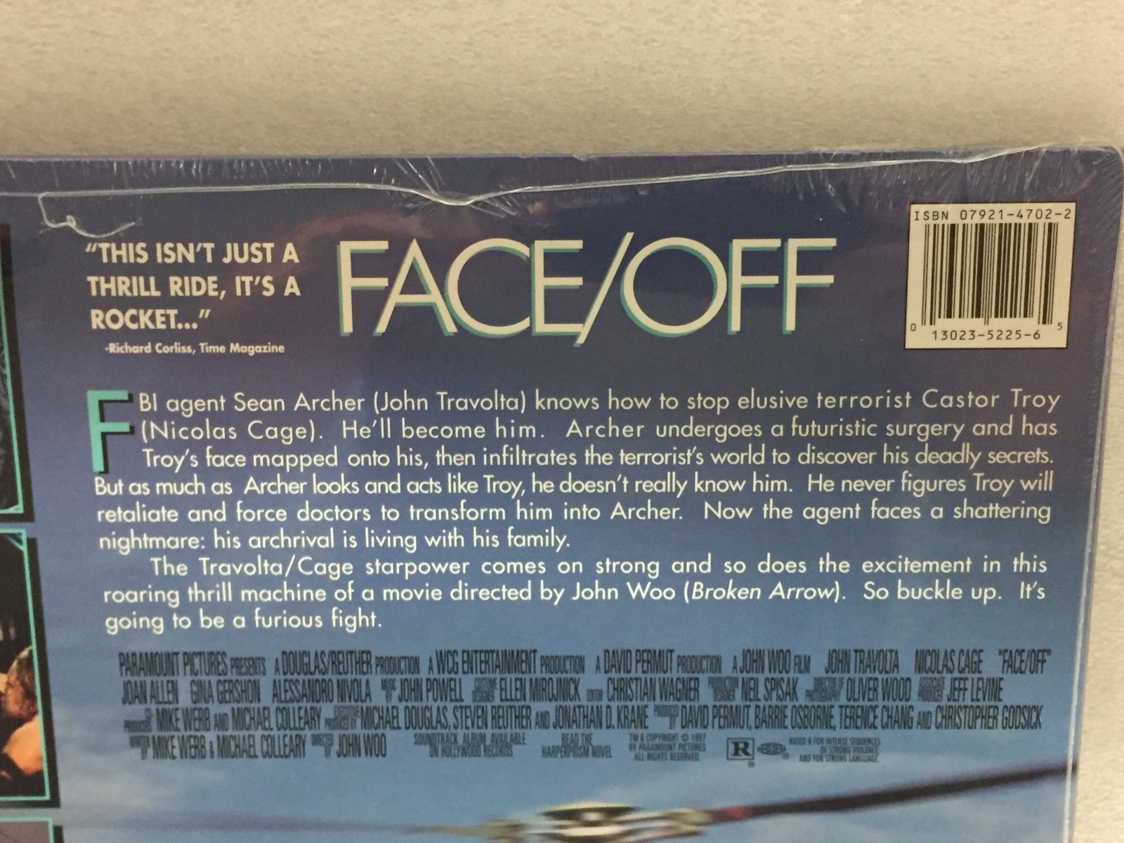 Face/Off, John Travolta, Nicolas Cage, THX Dolby AC3 Digital Laser Disc - NIP