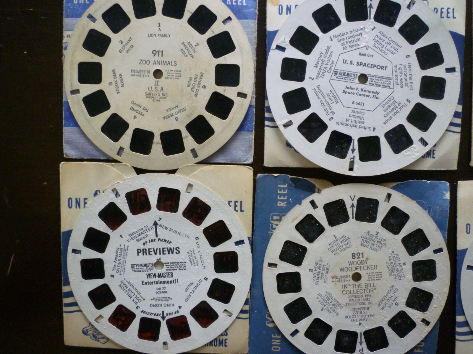 Assorted Lot of 16 Vintage View Master Reels in Sleeves (1940's - 1950's)