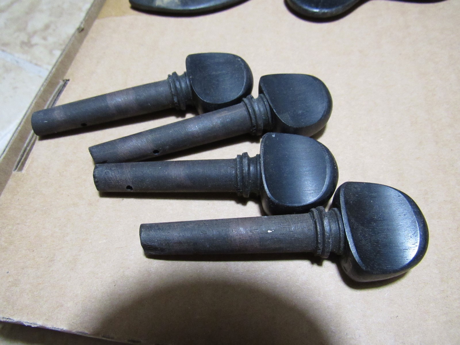 Antique VIOLIN Parts, Tuners,Ebony  Rests, Bridges & More 1800s,1900s GREAT DEAL