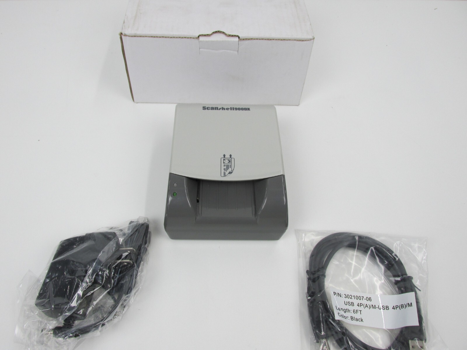 ScanShell 900DX 2-Sided Card Duplex Scanner w/ AC power adapter NEW in Box